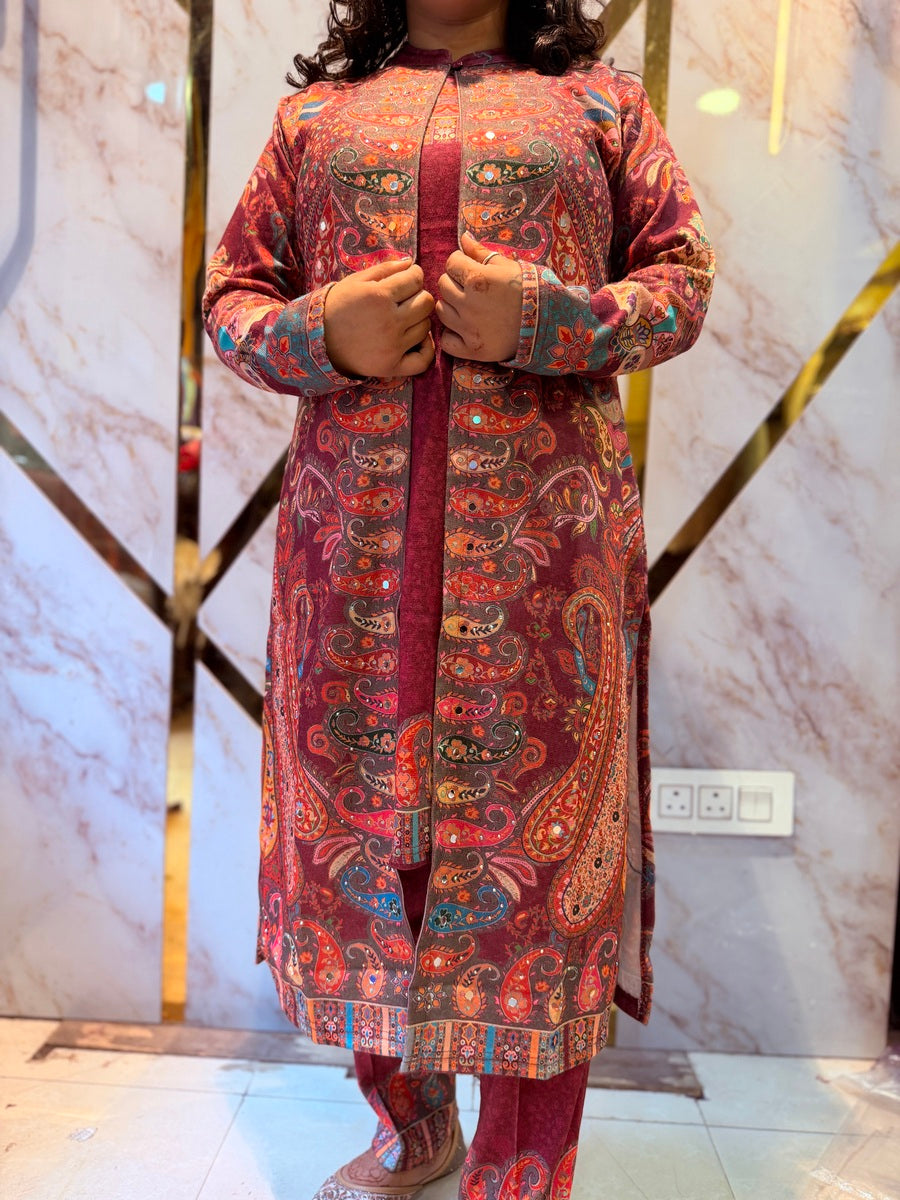 Beautiful Kashmiri winter 🥶 Ready made jacket suit