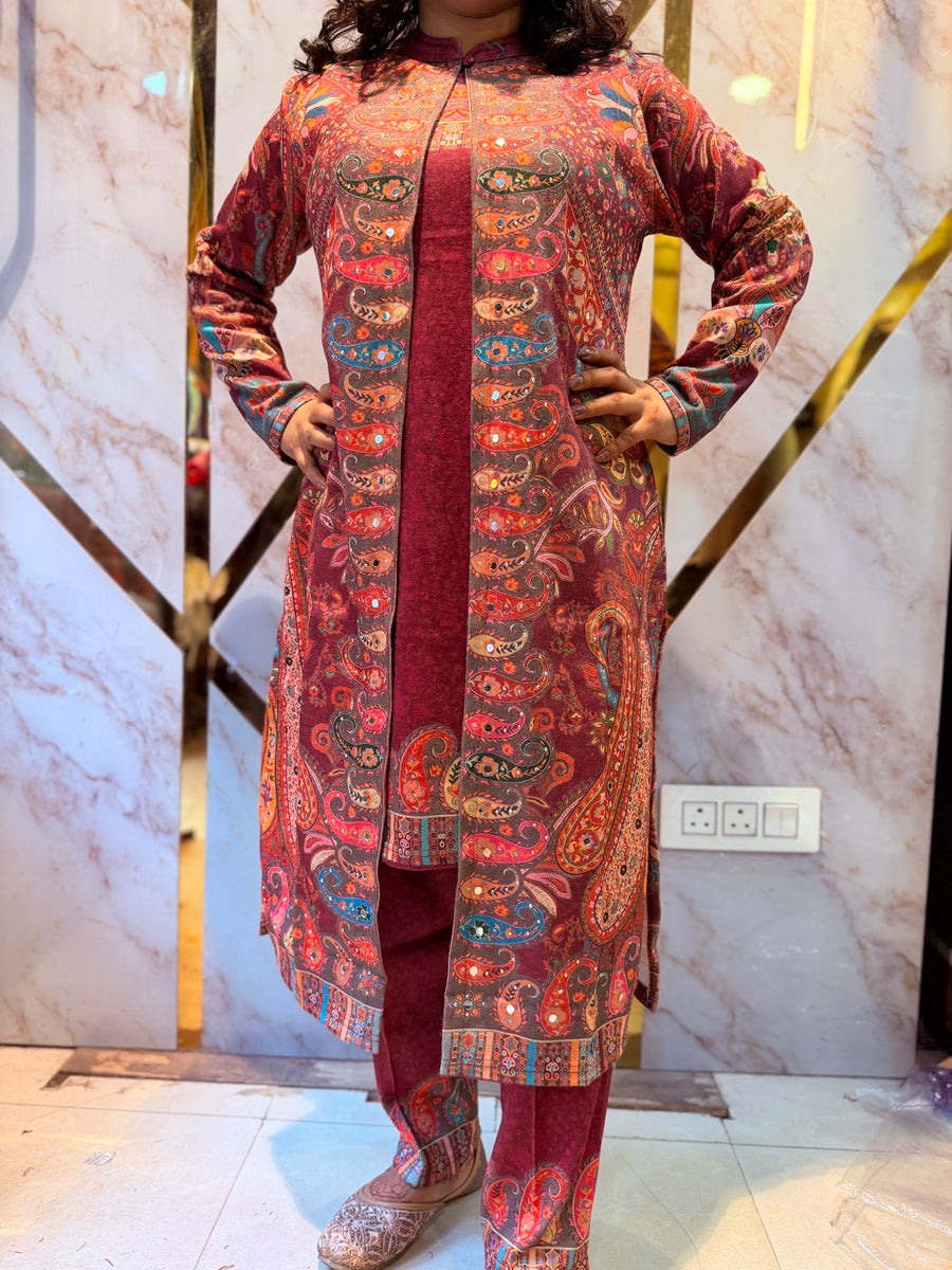 Beautiful Kashmiri winter 🥶 Ready made jacket suit