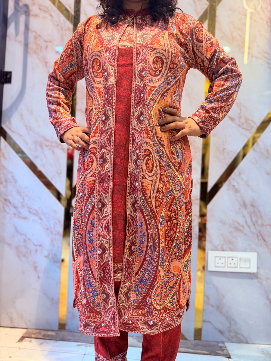 Beautiful Kashmiri winter 🥶 Ready made jacket suit