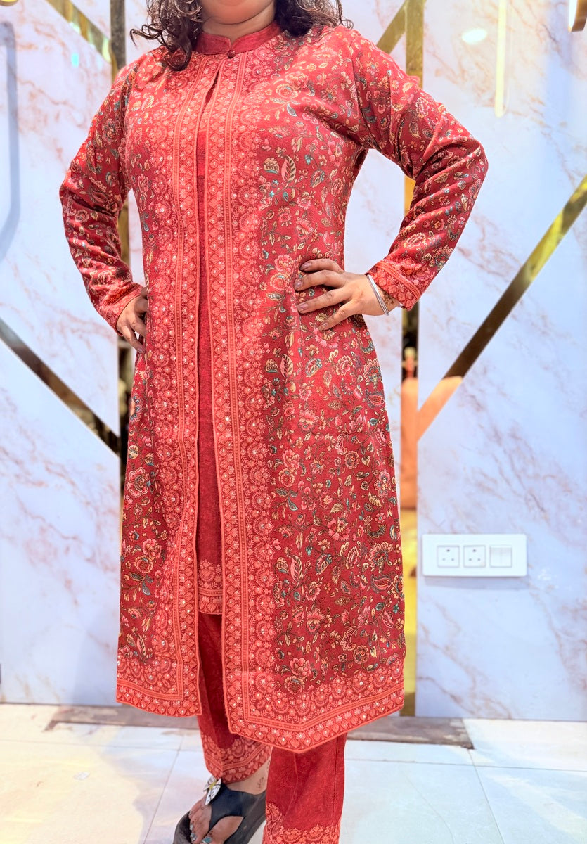 Beautiful Kashmiri winter 🥶 Ready made jacket suit