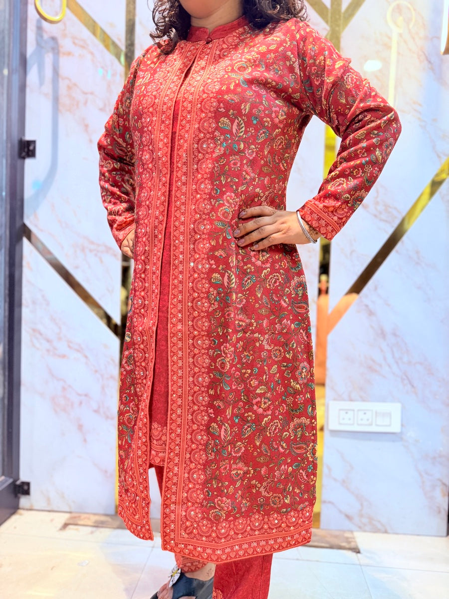 Beautiful Kashmiri winter 🥶 Ready made jacket suit