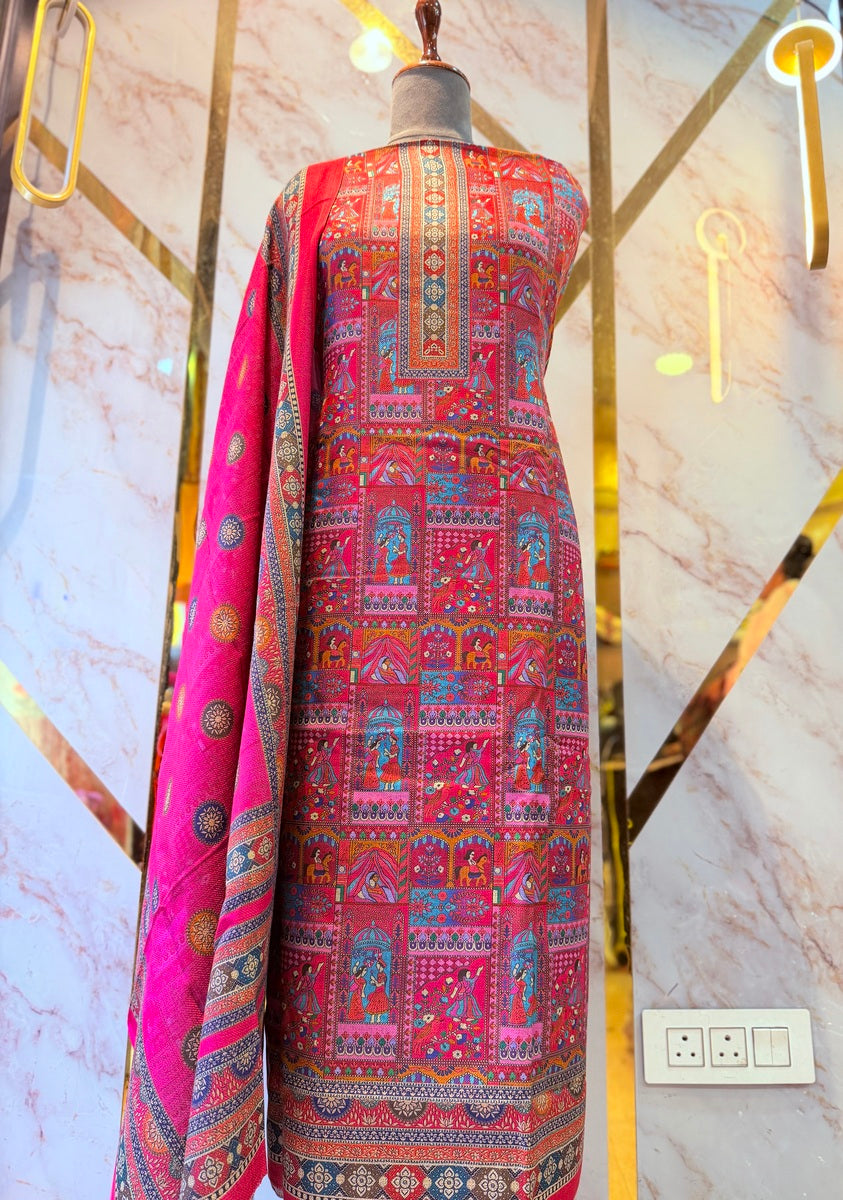 Premium Winter Pashmina Raja Rani Suit