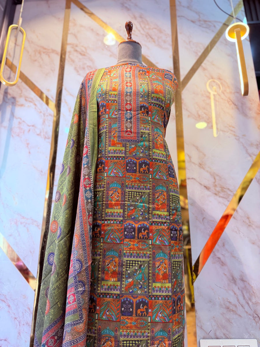 Premium Winter Pashmina Raja Rani Suit