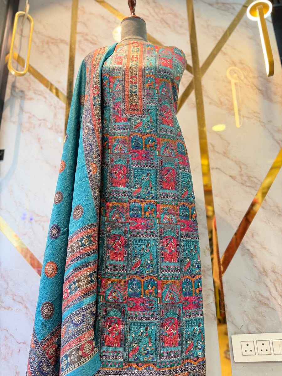 Premium Winter Pashmina Raja Rani Suit