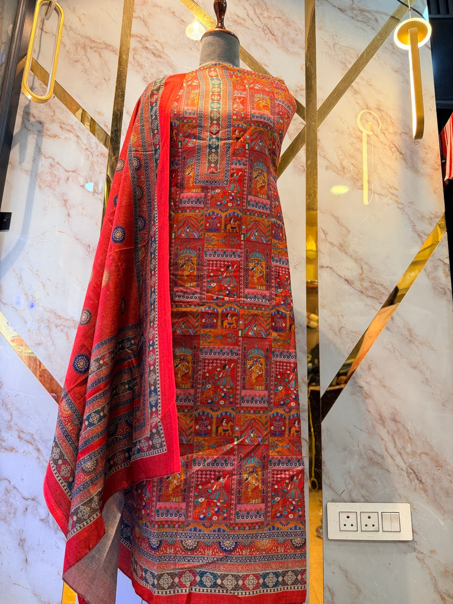 Premium Winter Pashmina Raja Rani Suit