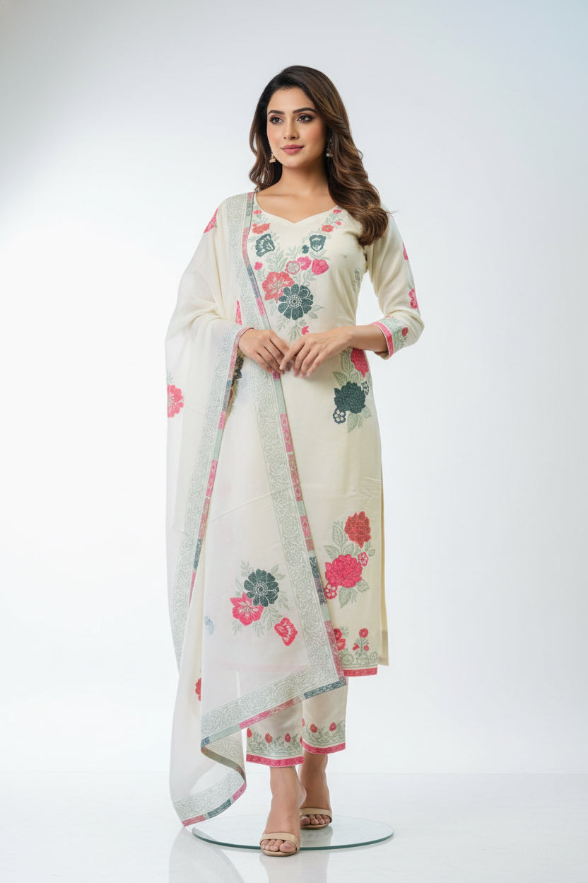 Premium kani Wollen Party Suits (100% Handmade)