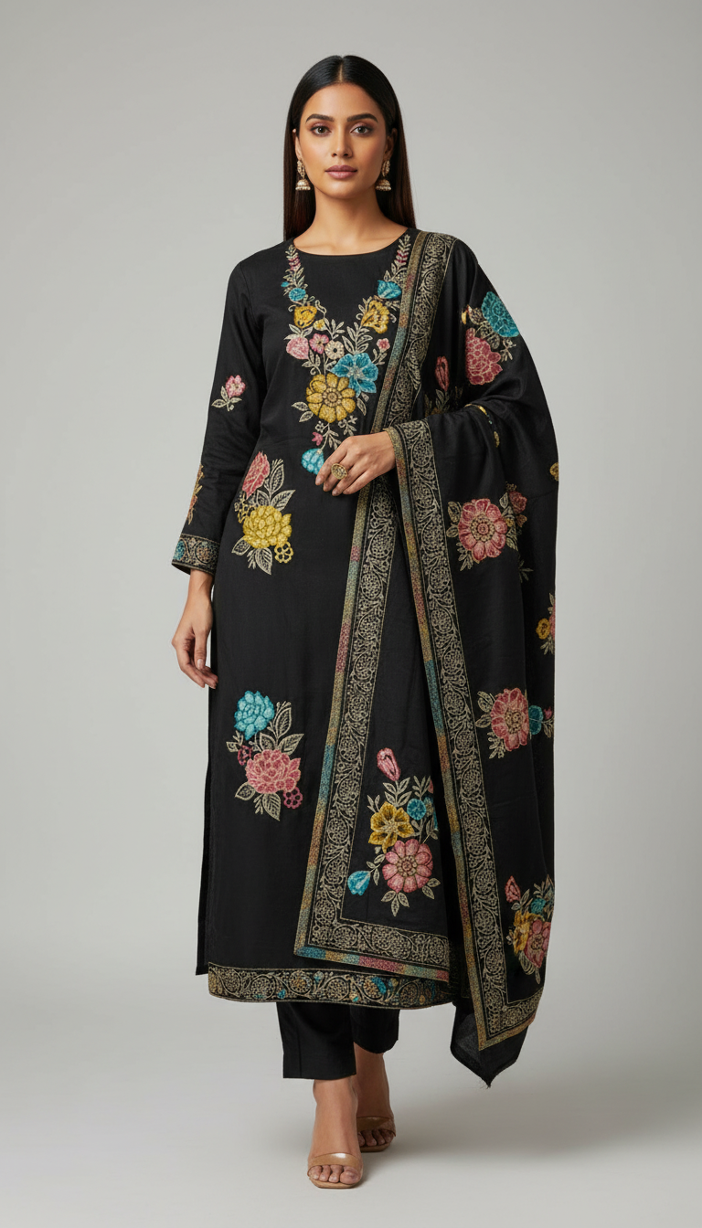 Premium kani Wollen Party Suits (100% Handmade)