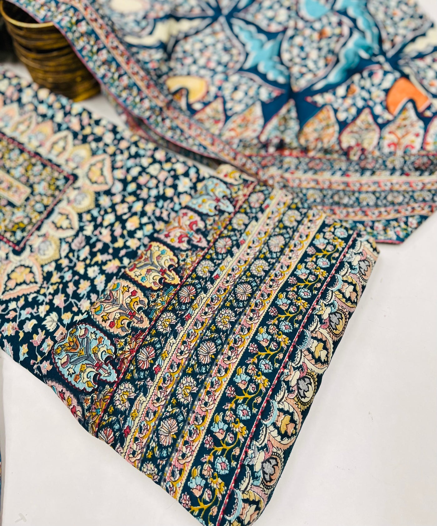 kashmiri  winter kani print Suit