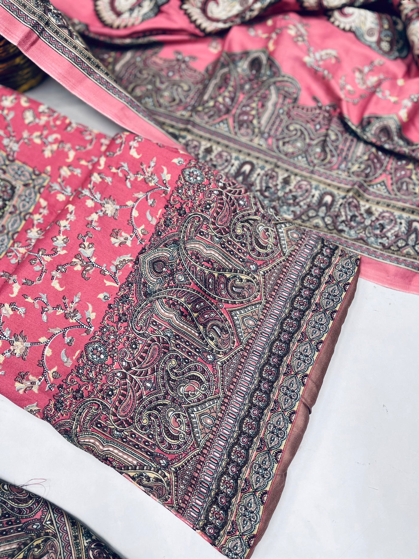 kashmiri  winter kani print Suit