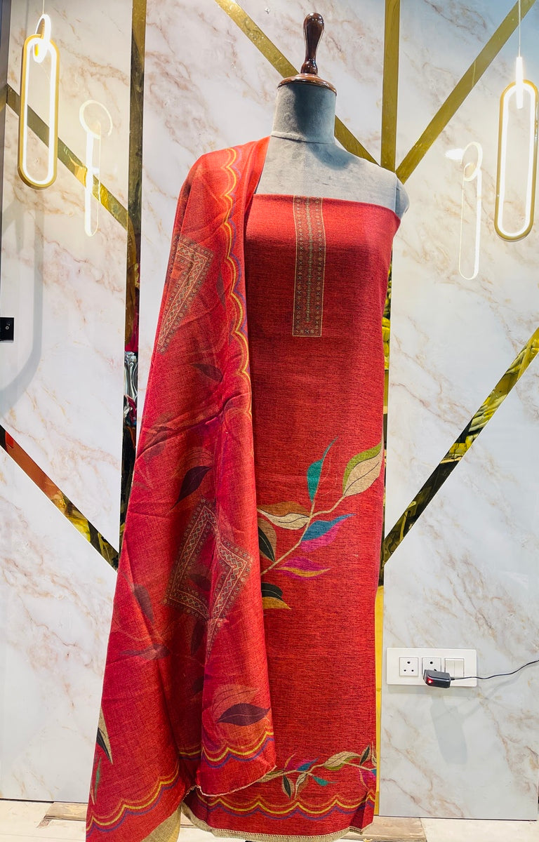 Premium kashmiri  Pashmina kani print Suit