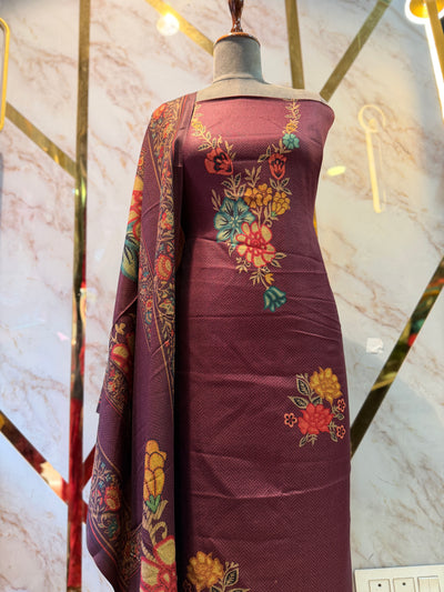 Premium kashmiri  Pashmina kani print Suit