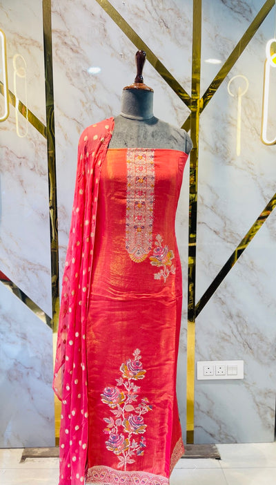 Party wear shimora silk suit