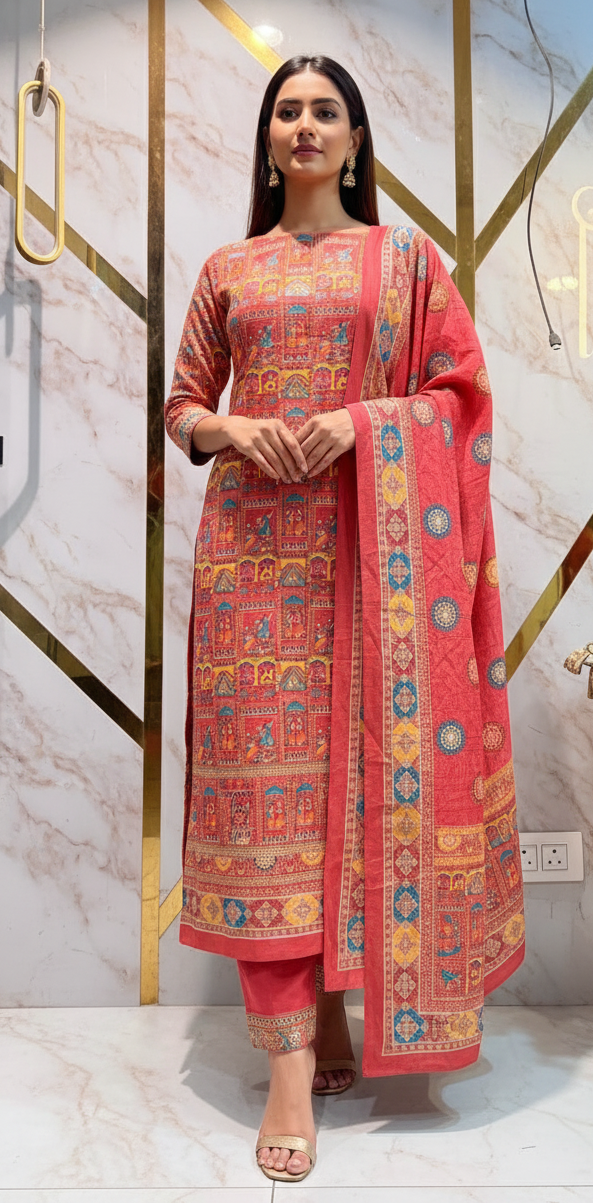 Premium Winter Pashmina Raja Rani Suit