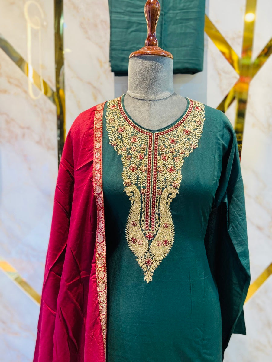 Premium Kashmiri Pashmina Suit❤️