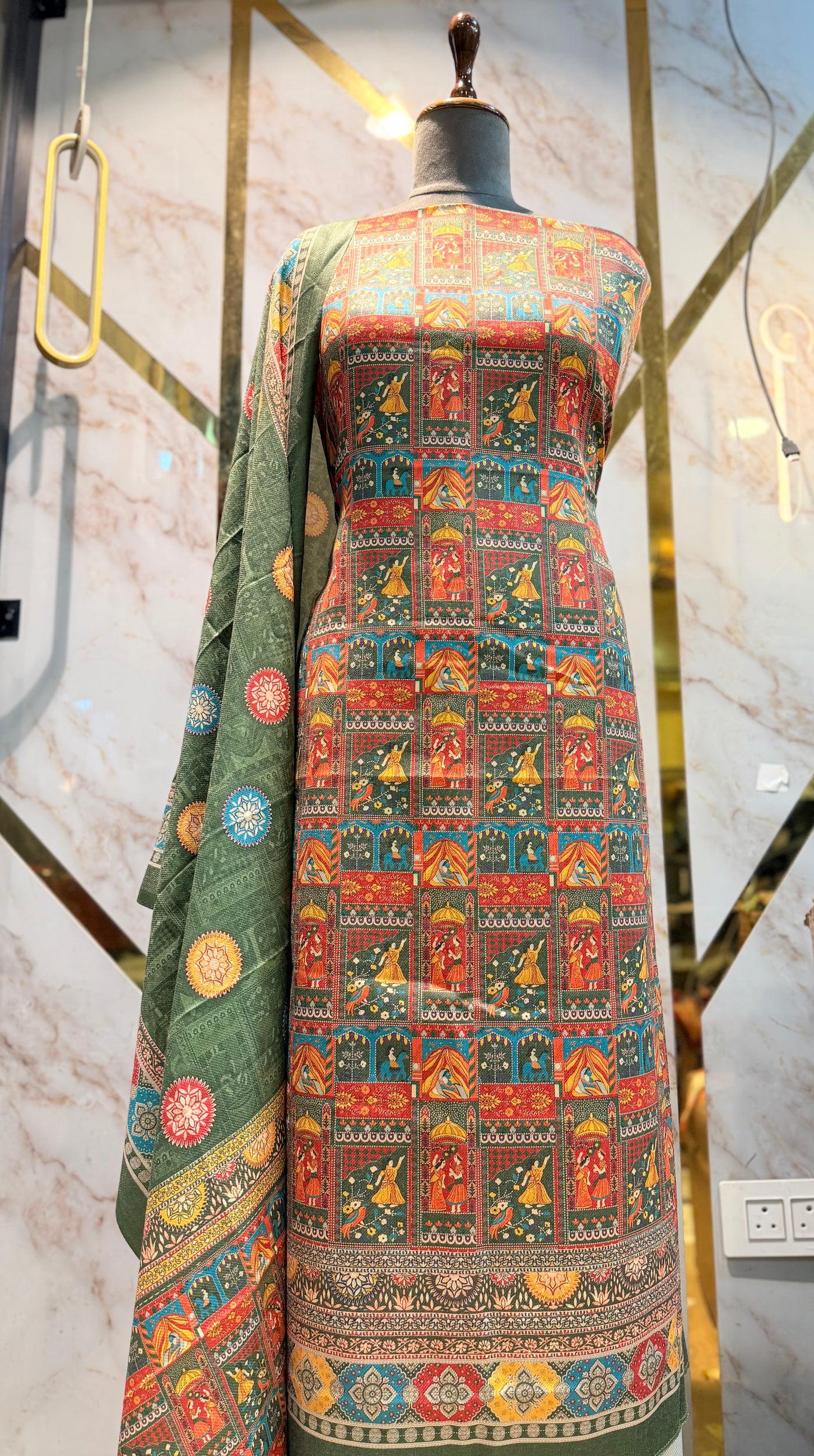 Premium Winter Pashmina Raja Rani Suit