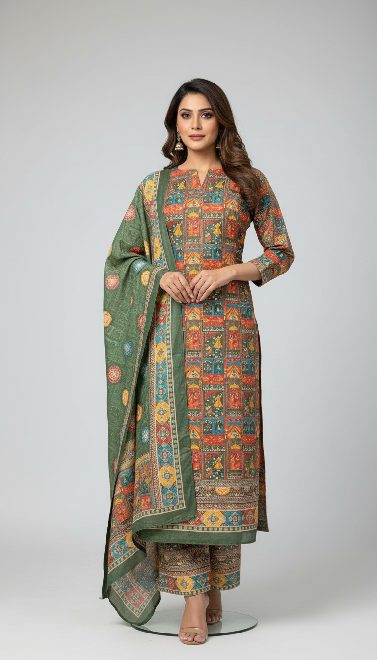 Premium Winter Pashmina Raja Rani Suit