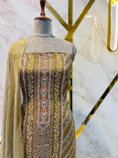 Party wear maslin mirror suit