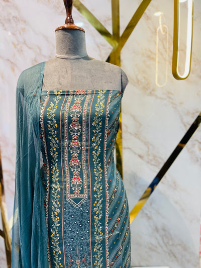 Party wear maslin mirror suit