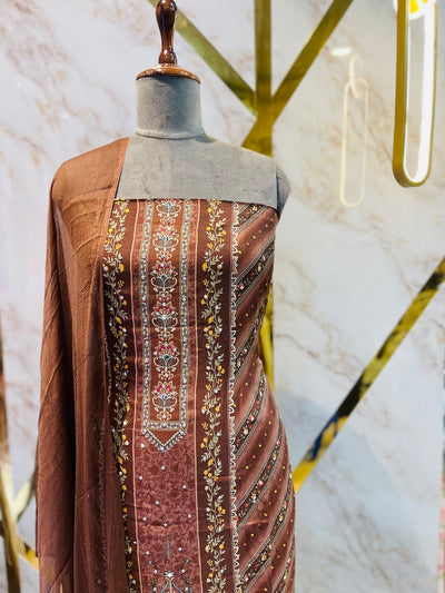 Party wear maslin mirror suit