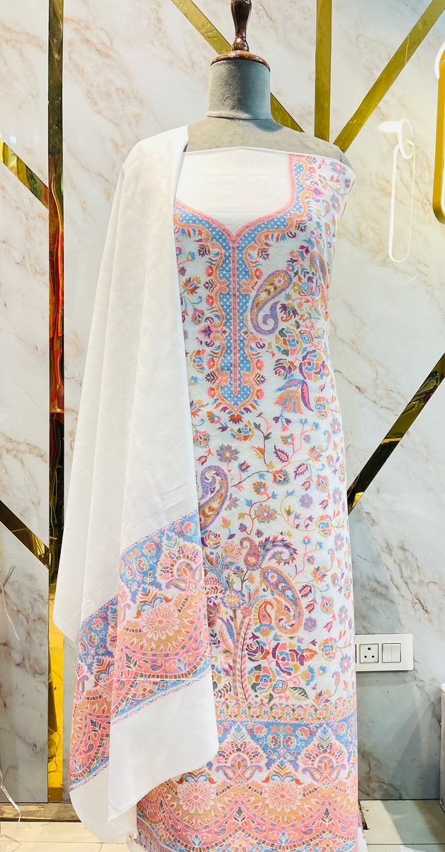 Kashmiri 🥶 cotton  pure kani suit (💯%handmade )