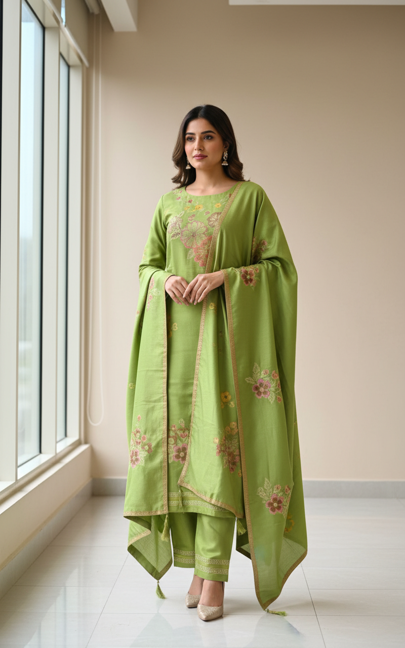 Premium kani Wollen Party Suits (100% Handmade)