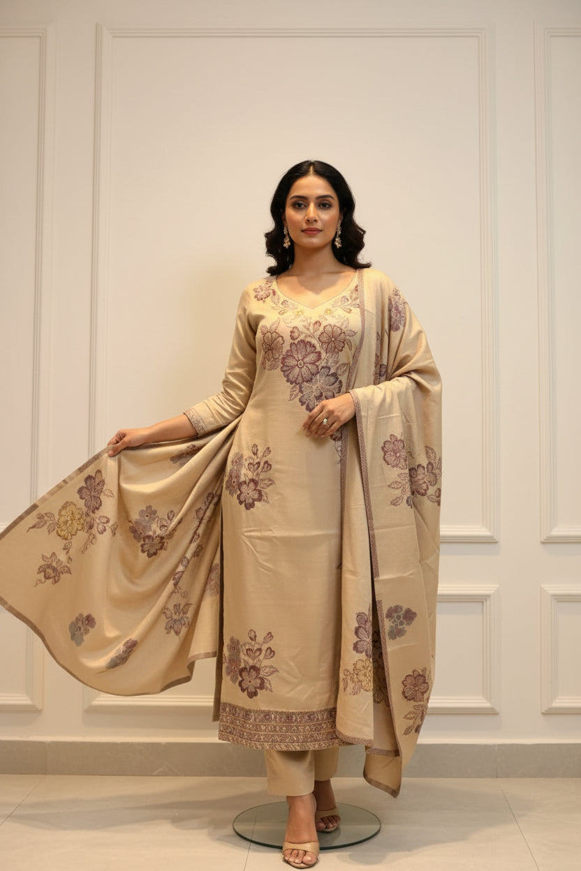 Premium kani Wollen Party Suits (100% Handmade)