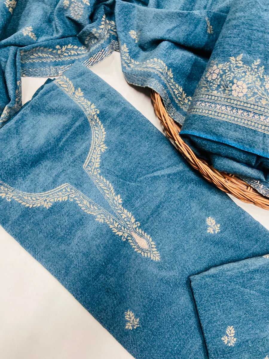 Premium  velvet  kani 🥶 suit velvet bottom