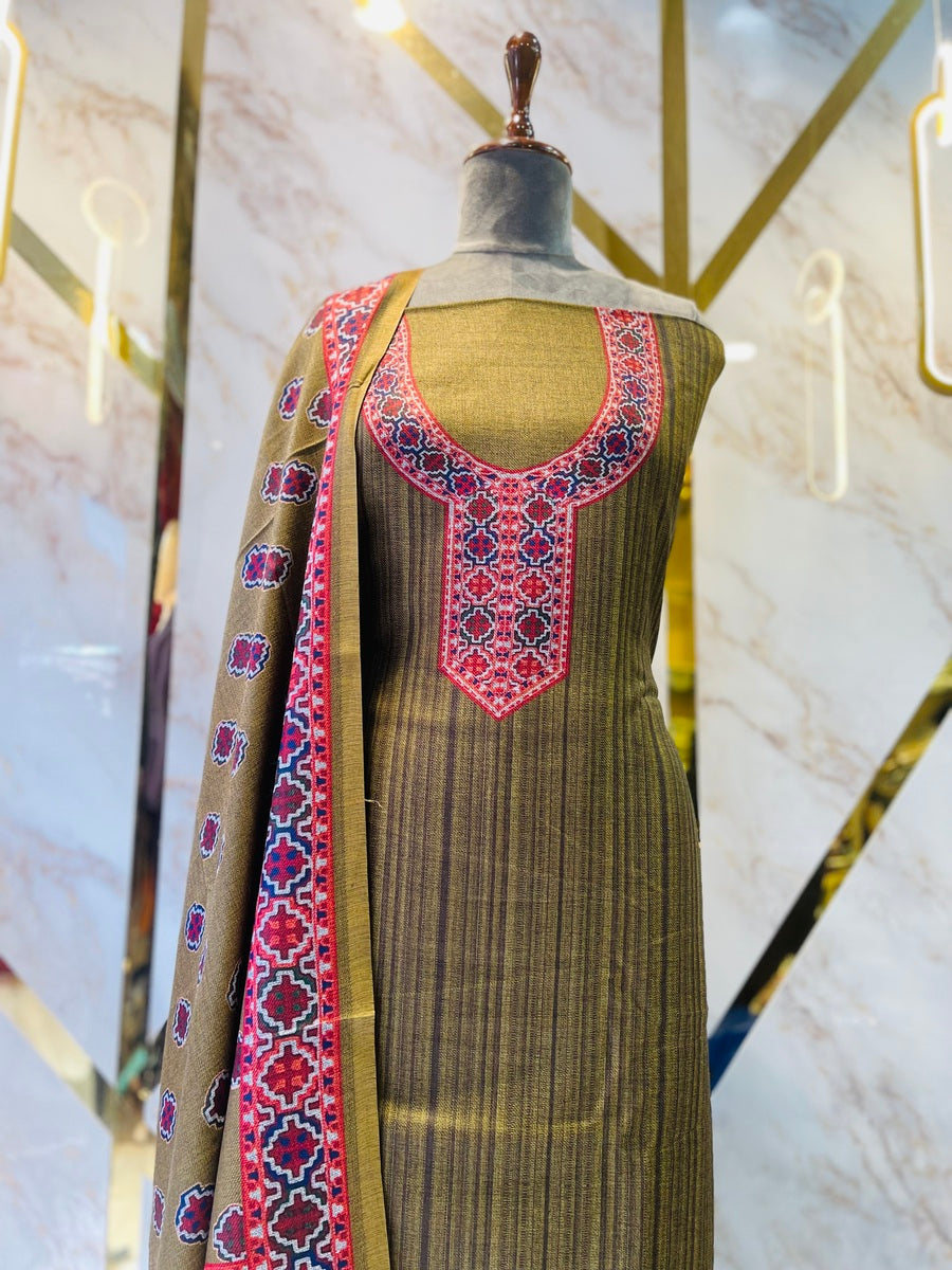 Premium kinnauri Pashmina kani print Suit – Aur Dikhao.