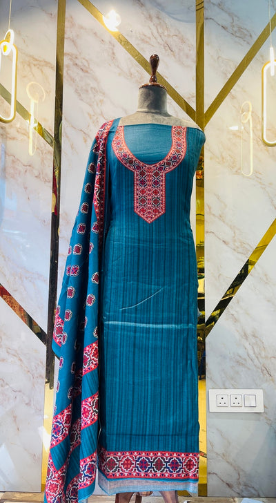 Premium kinnauri  Pashmina kani print Suit