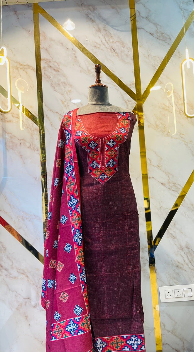 Premium kinnauri  Pashmina kani print Suit