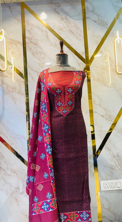 Premium kinnauri  Pashmina kani print Suit