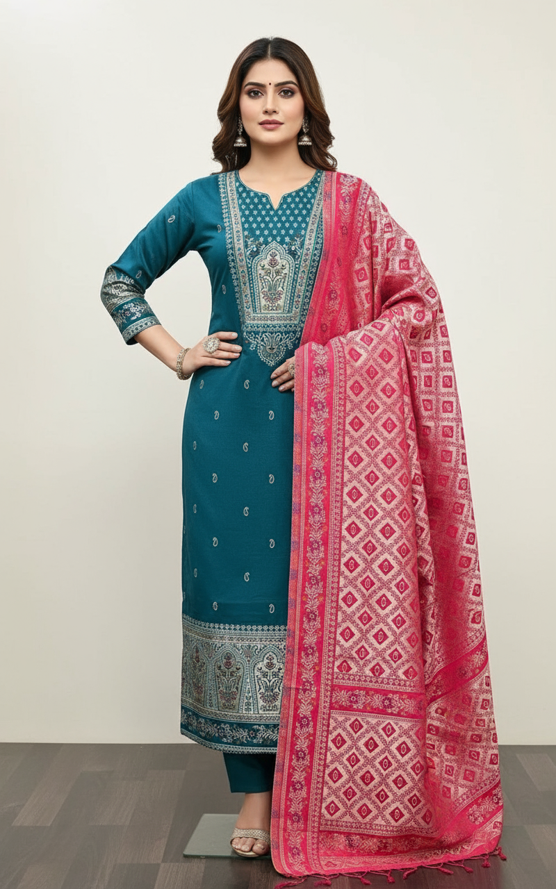 Premium kani Wollen Party Suits (100% Handmade)