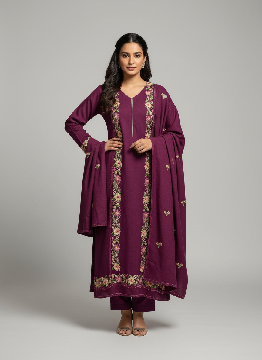 Kashmiri 🥶 winter pure suit (💯%handmade) 2025