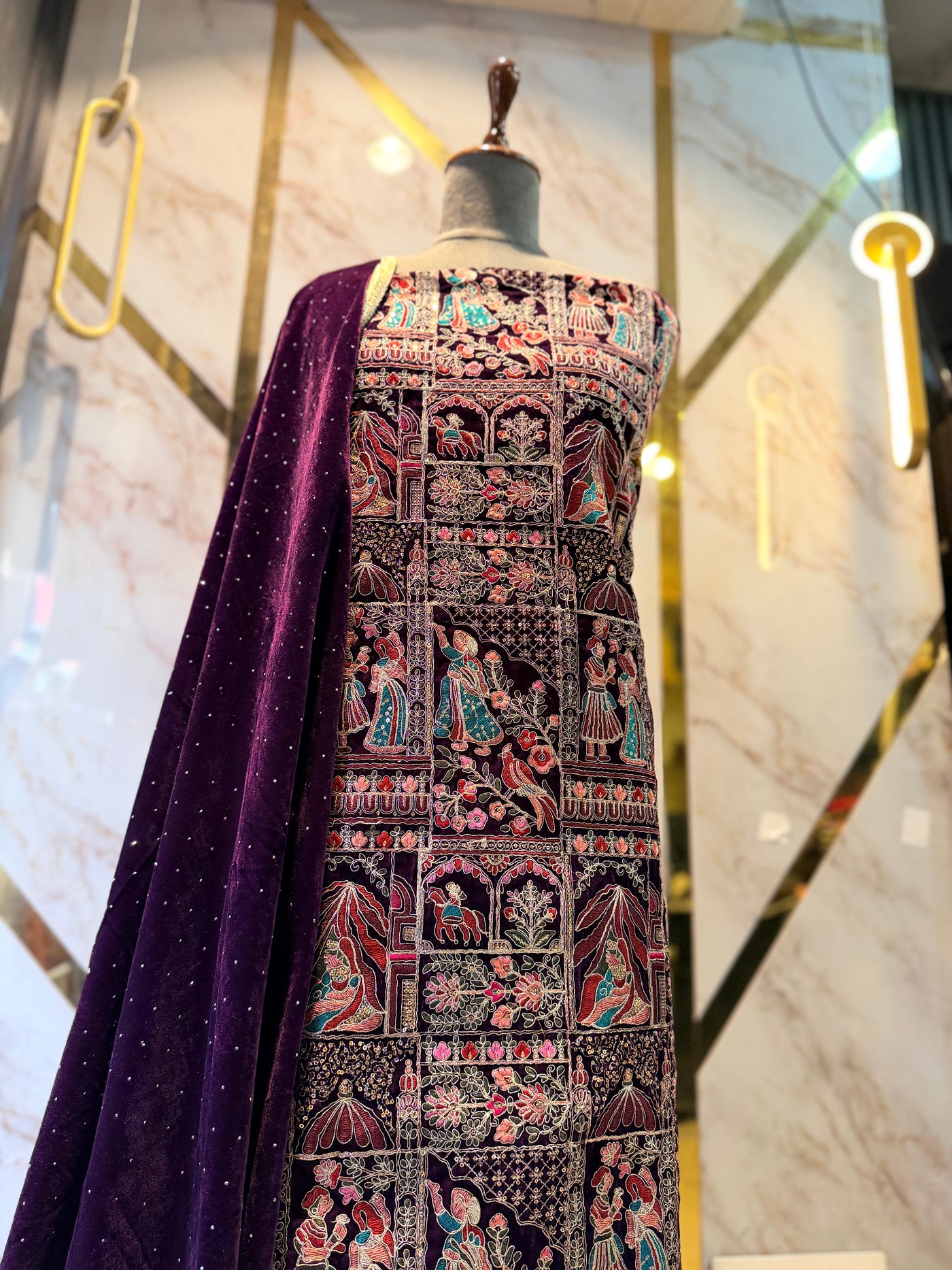 Premium Raja Rani velvet  🥶 suit velvet bottom