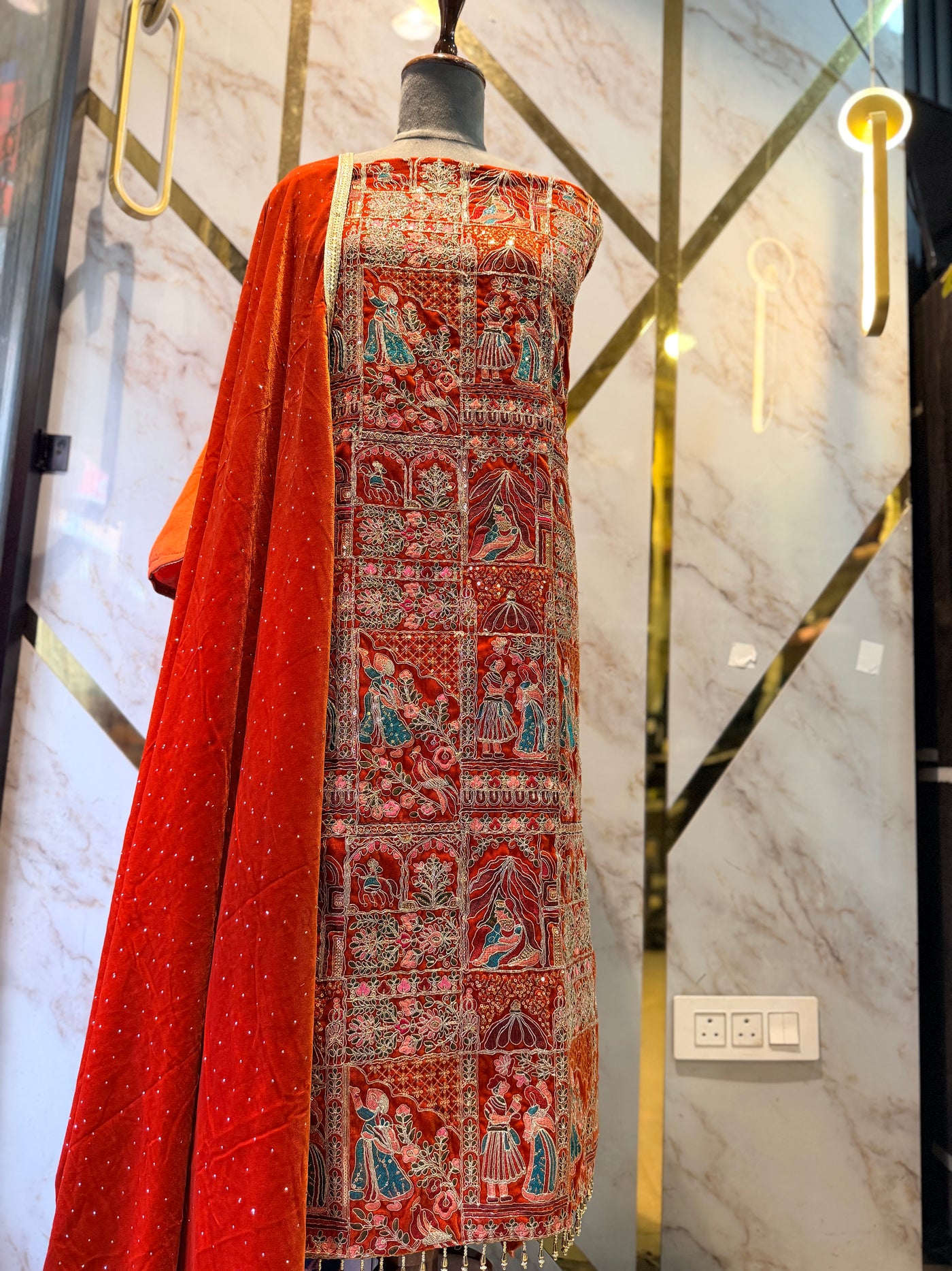 Premium Raja Rani velvet  🥶 suit velvet bottom