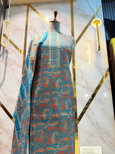 Premium kashmiri  Pashmina kani print Suit