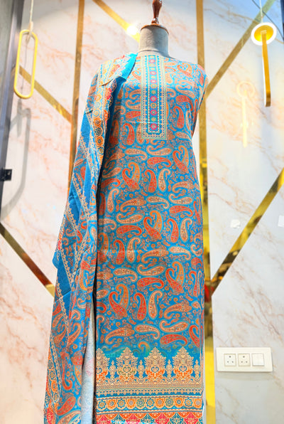 Premium kashmiri  Pashmina kani print Suit