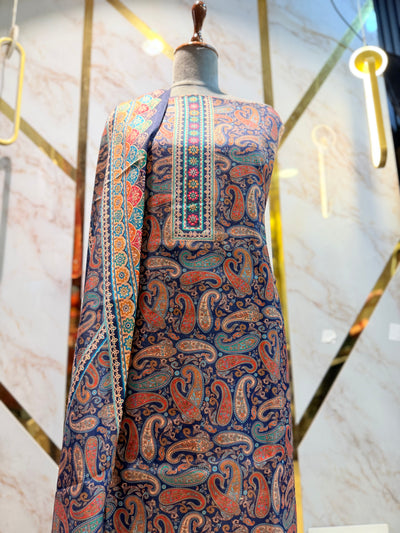 Premium kashmiri  Pashmina kani print Suit