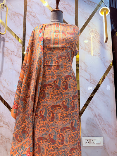 Premium kashmiri  Pashmina kani print Suit