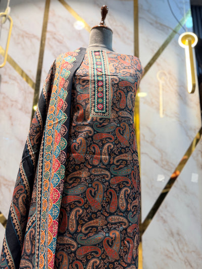 Premium kashmiri  Pashmina kani print Suit