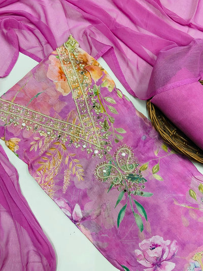Party wear maslin mirror suit