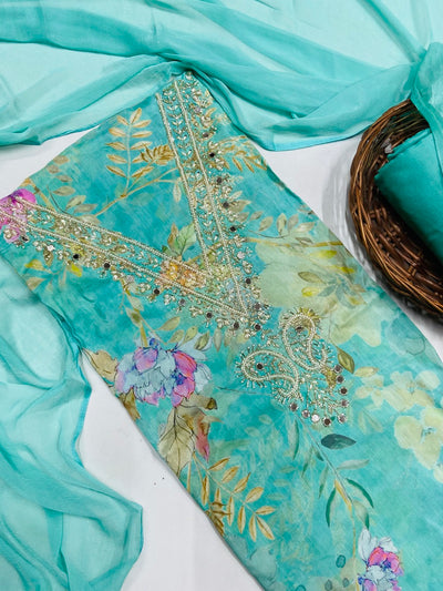 Party wear maslin mirror suit