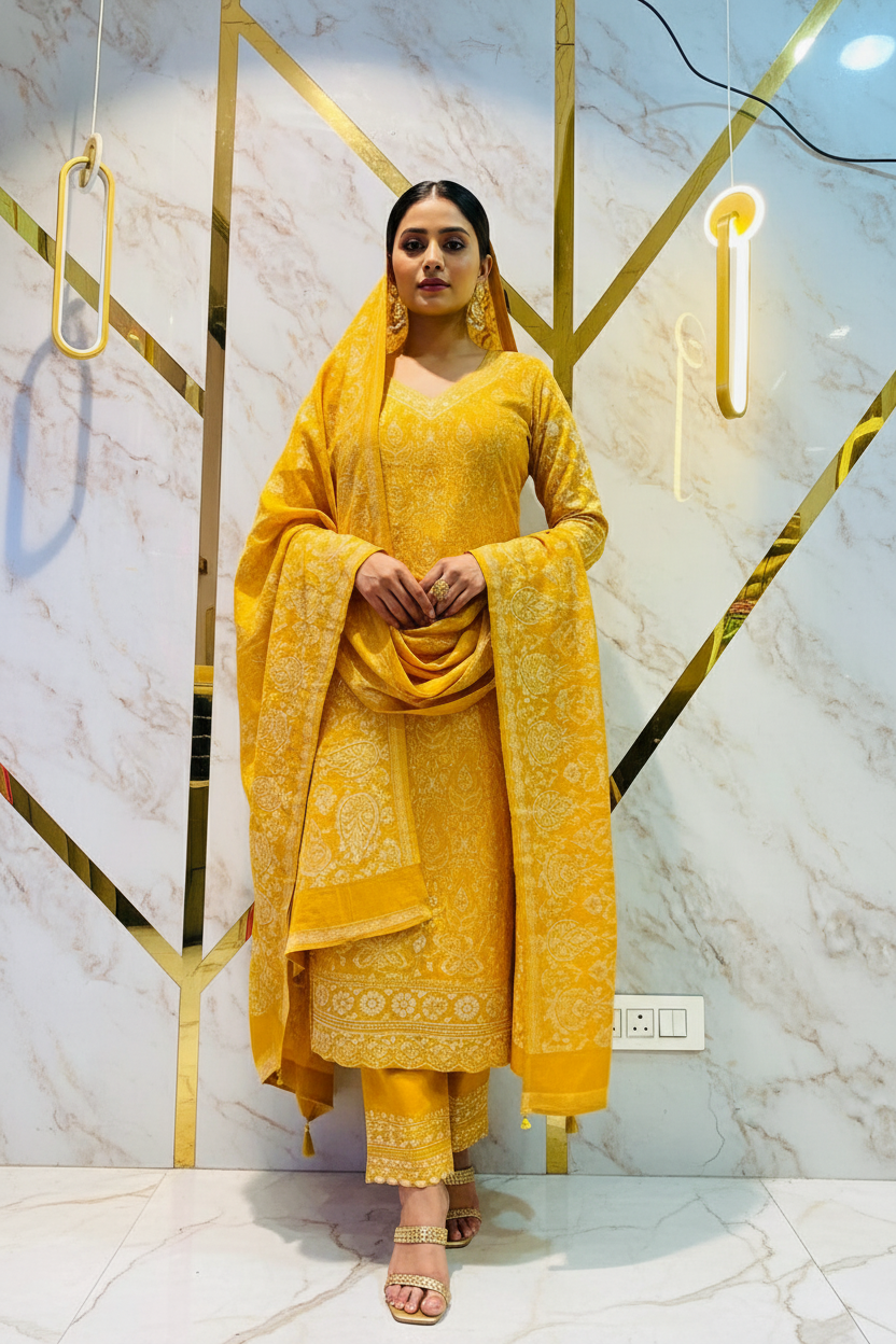 Premium kani Wollen Party Suits (100% Handmade)