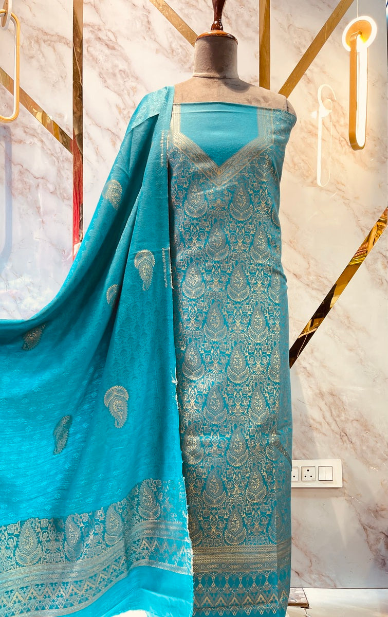 Premium kani Wollen Party Suits (100% Handmade)