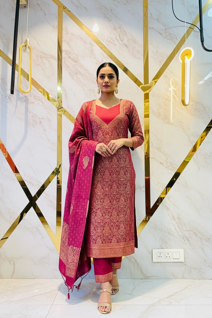 Premium kani Wollen Party Suits (100% Handmade)