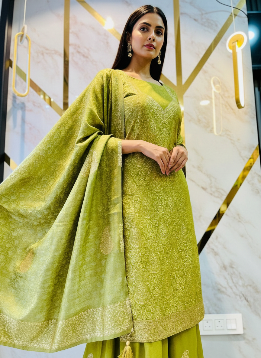 Premium kani Wollen Party Suits (100% Handmade)