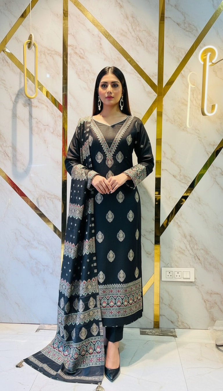 Premium kani Wollen Party Suits (100% Handmade)