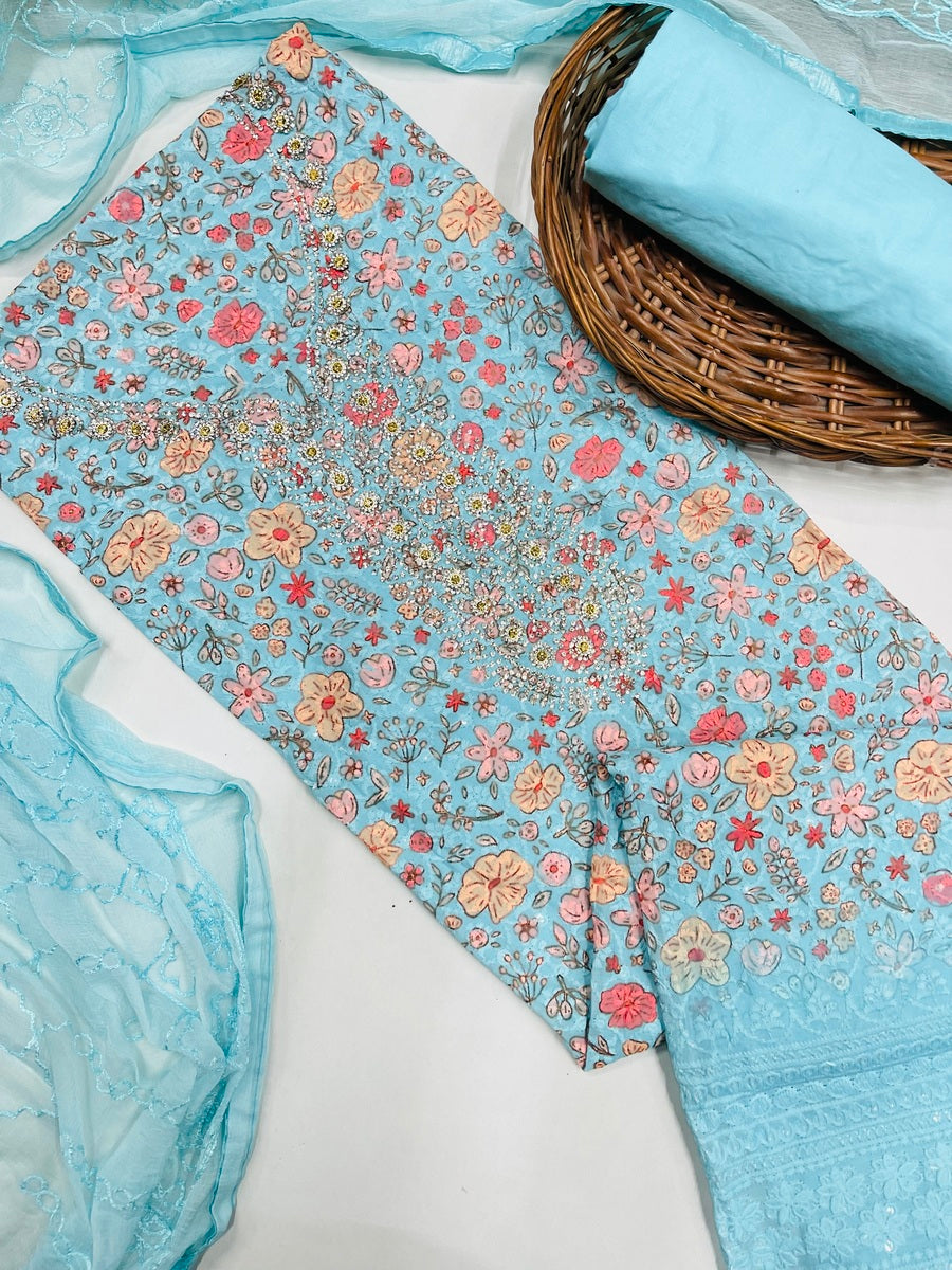 Premium chicken kari party 🎉 cotton suit