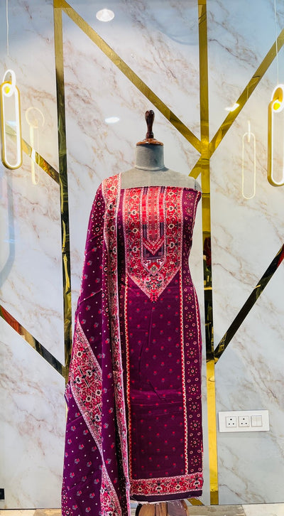 Premium pashmina Digital Print Winter 🥶 Suit
