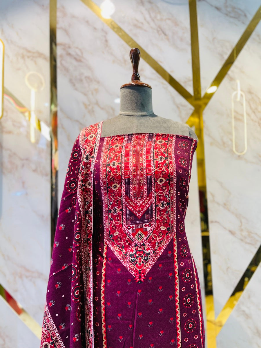 Premium pashmina Digital Print Winter 🥶 Suit
